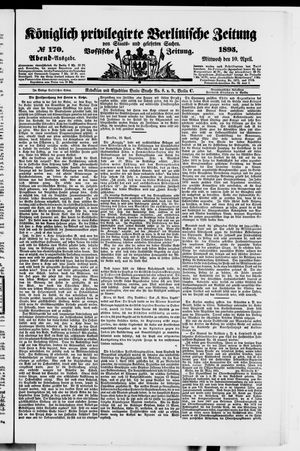 Königlich privilegirte Berlinische Zeitung von Staats- und gelehrten Sachen on Apr 10, 1895