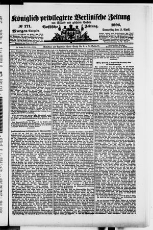 Königlich privilegirte Berlinische Zeitung von Staats- und gelehrten Sachen on Apr 11, 1895
