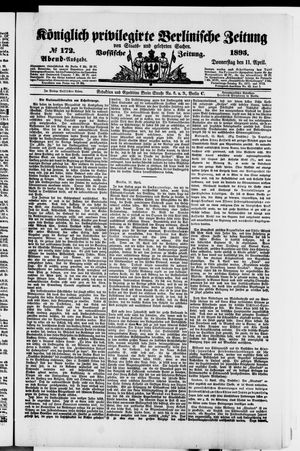Königlich privilegirte Berlinische Zeitung von Staats- und gelehrten Sachen on Apr 11, 1895