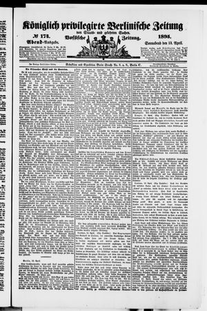 Königlich privilegirte Berlinische Zeitung von Staats- und gelehrten Sachen on Apr 13, 1895