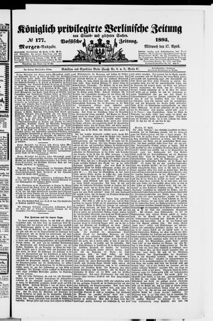 Königlich privilegirte Berlinische Zeitung von Staats- und gelehrten Sachen on Apr 17, 1895