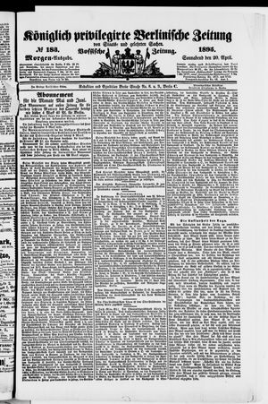 Königlich privilegirte Berlinische Zeitung von Staats- und gelehrten Sachen vom 20.04.1895
