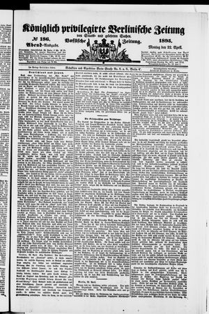 Königlich privilegirte Berlinische Zeitung von Staats- und gelehrten Sachen vom 22.04.1895
