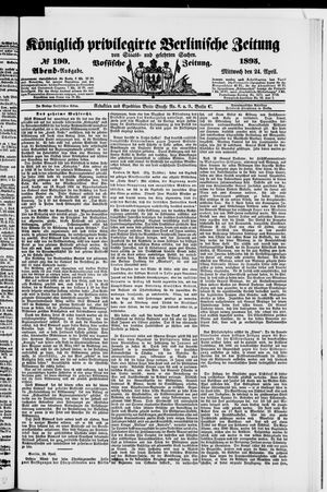 Königlich privilegirte Berlinische Zeitung von Staats- und gelehrten Sachen on Apr 24, 1895