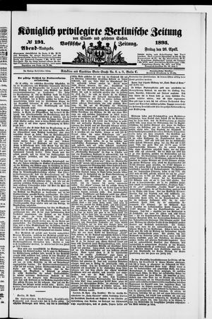 Königlich privilegirte Berlinische Zeitung von Staats- und gelehrten Sachen vom 26.04.1895