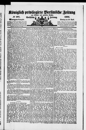 Königlich privilegirte Berlinische Zeitung von Staats- und gelehrten Sachen on Apr 28, 1895