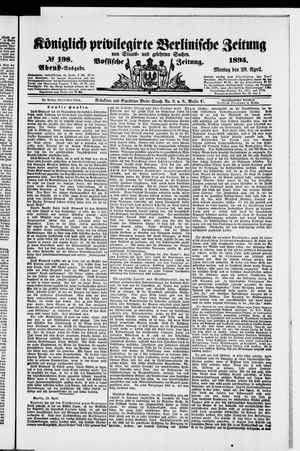 Königlich privilegirte Berlinische Zeitung von Staats- und gelehrten Sachen on Apr 29, 1895
