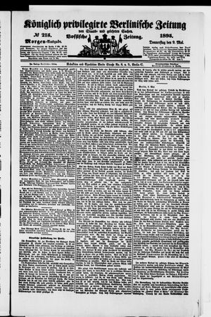 Königlich privilegirte Berlinische Zeitung von Staats- und gelehrten Sachen vom 09.05.1895