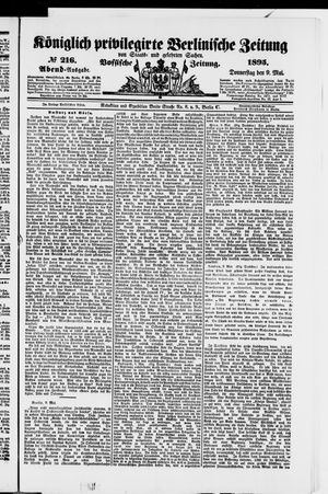 Königlich privilegirte Berlinische Zeitung von Staats- und gelehrten Sachen vom 09.05.1895