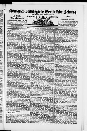 Königlich privilegirte Berlinische Zeitung von Staats- und gelehrten Sachen on May 10, 1895