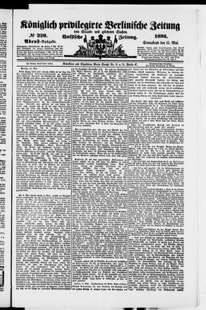 Königlich privilegirte Berlinische Zeitung von Staats- und gelehrten Sachen on May 11, 1895