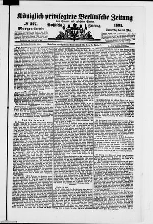 Königlich privilegirte Berlinische Zeitung von Staats- und gelehrten Sachen vom 16.05.1895