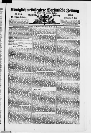 Königlich privilegirte Berlinische Zeitung von Staats- und gelehrten Sachen on May 17, 1895