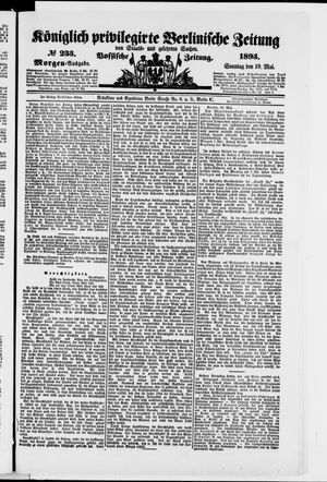 Königlich privilegirte Berlinische Zeitung von Staats- und gelehrten Sachen on May 19, 1895