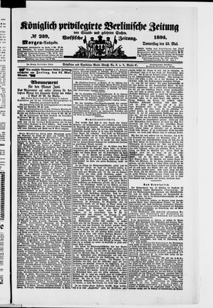 Königlich privilegirte Berlinische Zeitung von Staats- und gelehrten Sachen vom 23.05.1895
