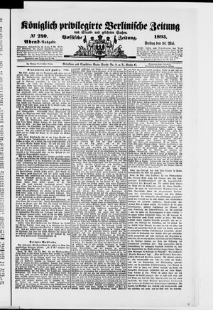 Königlich privilegirte Berlinische Zeitung von Staats- und gelehrten Sachen vom 24.05.1895