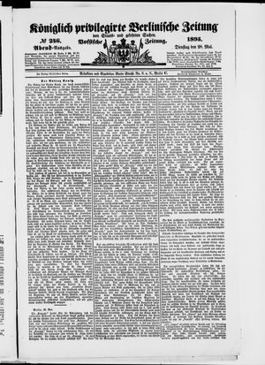 Königlich privilegirte Berlinische Zeitung von Staats- und gelehrten Sachen vom 28.05.1895