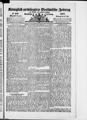 Königlich privilegirte Berlinische Zeitung von Staats- und gelehrten Sachen vom 29.05.1895