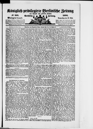 Königlich privilegirte Berlinische Zeitung von Staats- und gelehrten Sachen vom 30.05.1895