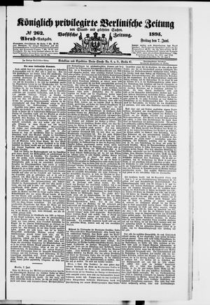 Königlich privilegirte Berlinische Zeitung von Staats- und gelehrten Sachen vom 07.06.1895