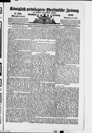 Königlich privilegirte Berlinische Zeitung von Staats- und gelehrten Sachen vom 10.06.1895
