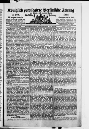 Königlich privilegirte Berlinische Zeitung von Staats- und gelehrten Sachen on Jun 15, 1895