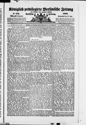 Königlich privilegirte Berlinische Zeitung von Staats- und gelehrten Sachen on Jun 15, 1895