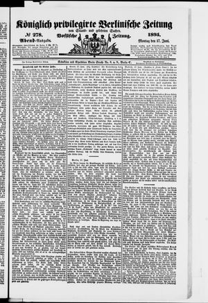 Königlich privilegirte Berlinische Zeitung von Staats- und gelehrten Sachen on Jun 17, 1895