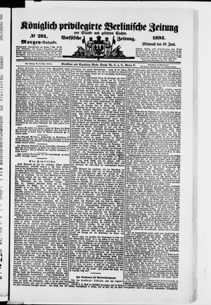 Königlich privilegirte Berlinische Zeitung von Staats- und gelehrten Sachen vom 19.06.1895