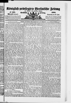 Königlich privilegirte Berlinische Zeitung von Staats- und gelehrten Sachen vom 20.06.1895