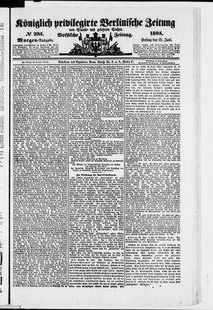 Königlich privilegirte Berlinische Zeitung von Staats- und gelehrten Sachen vom 21.06.1895