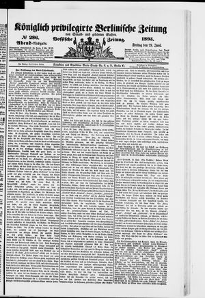 Königlich privilegirte Berlinische Zeitung von Staats- und gelehrten Sachen vom 21.06.1895
