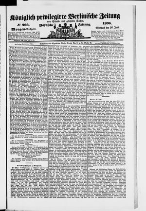 Königlich privilegirte Berlinische Zeitung von Staats- und gelehrten Sachen vom 26.06.1895