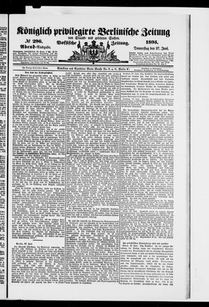 Königlich privilegirte Berlinische Zeitung von Staats- und gelehrten Sachen vom 27.06.1895