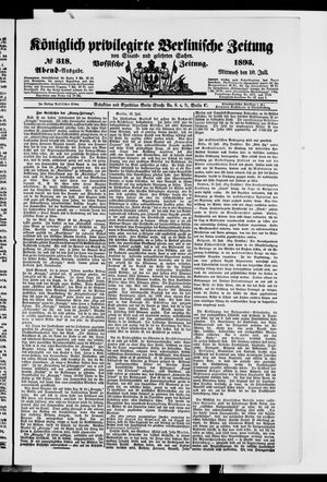 Königlich privilegirte Berlinische Zeitung von Staats- und gelehrten Sachen vom 10.07.1895
