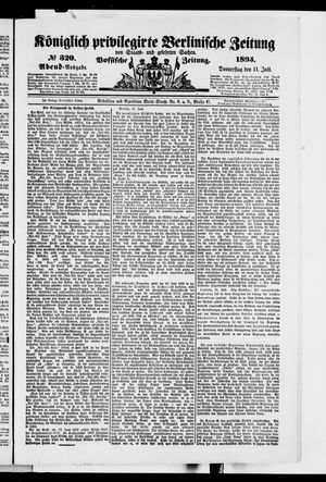 Königlich privilegirte Berlinische Zeitung von Staats- und gelehrten Sachen vom 11.07.1895