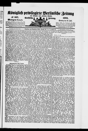 Königlich privilegirte Berlinische Zeitung von Staats- und gelehrten Sachen vom 21.07.1895
