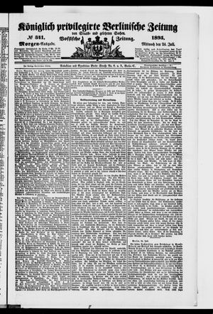 Königlich privilegirte Berlinische Zeitung von Staats- und gelehrten Sachen vom 24.07.1895