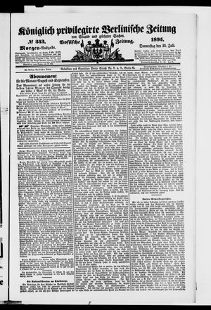 Königlich privilegirte Berlinische Zeitung von Staats- und gelehrten Sachen vom 25.07.1895