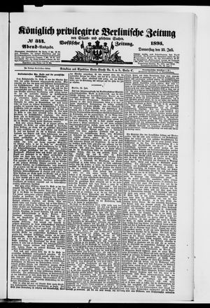 Königlich privilegirte Berlinische Zeitung von Staats- und gelehrten Sachen on Jul 25, 1895