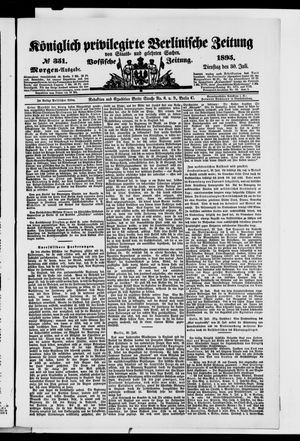 Königlich privilegirte Berlinische Zeitung von Staats- und gelehrten Sachen vom 30.07.1895