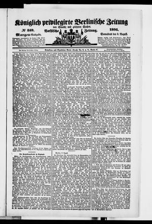 Königlich privilegirte Berlinische Zeitung von Staats- und gelehrten Sachen vom 03.08.1895
