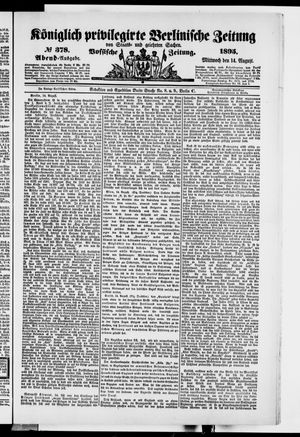 Königlich privilegirte Berlinische Zeitung von Staats- und gelehrten Sachen vom 14.08.1895