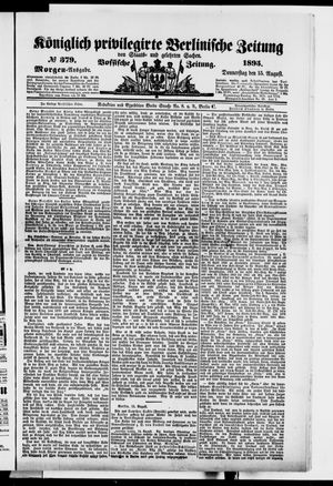 Königlich privilegirte Berlinische Zeitung von Staats- und gelehrten Sachen vom 15.08.1895