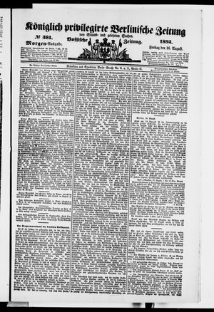 Königlich privilegirte Berlinische Zeitung von Staats- und gelehrten Sachen vom 16.08.1895