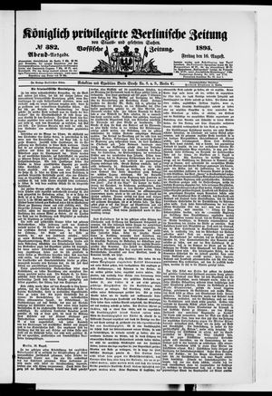 Königlich privilegirte Berlinische Zeitung von Staats- und gelehrten Sachen vom 16.08.1895