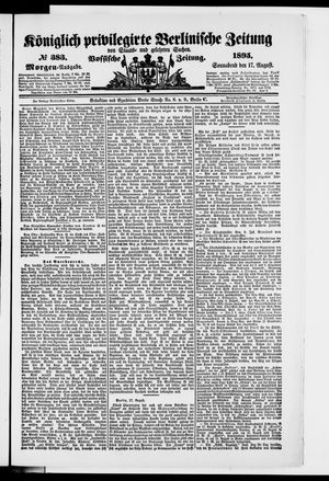 Königlich privilegirte Berlinische Zeitung von Staats- und gelehrten Sachen vom 17.08.1895