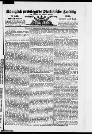 Königlich privilegirte Berlinische Zeitung von Staats- und gelehrten Sachen vom 17.08.1895