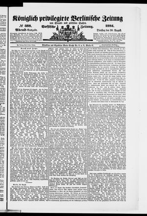 Königlich privilegirte Berlinische Zeitung von Staats- und gelehrten Sachen vom 20.08.1895