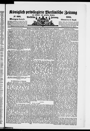 Königlich privilegirte Berlinische Zeitung von Staats- und gelehrten Sachen vom 21.08.1895